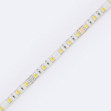 Product van LED Strip 24V DC 60LED/m 5m CCT Selecteerbaar  IP65 Breedte 10mm in te korten elke 5cm