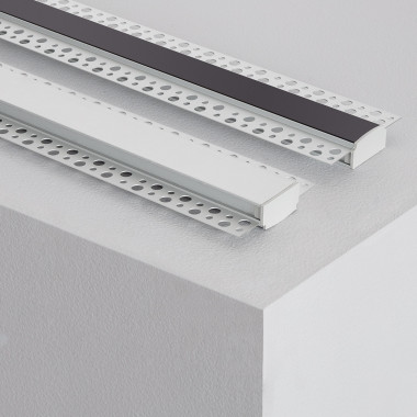 Product of 2m Aluminium Recessed in Plaster / Plasterboard for Double LED Strips 