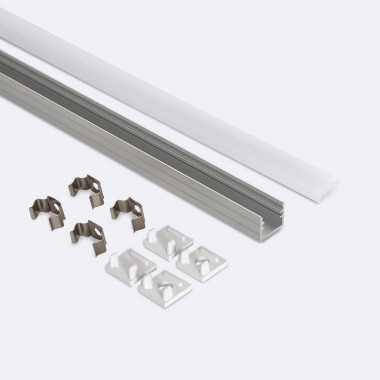 Profilo Alluminio Superficie 2m per Striscie LED fino a 8 mm - Ledkia