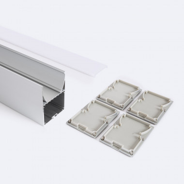 Product van Profiel van Aluminium Sixe Opbouw en hangend  voor LED Strip tot 22 mm