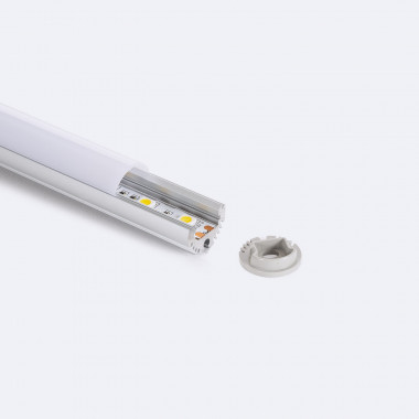2m Přisazený / Závěsný Hliníkový Profil Kulatý pro LED pásek do 11 mm