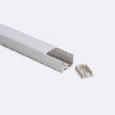 Aluminiumprofil Oberfläche 2m für Doppelte LED-Streifen bis 22 mm