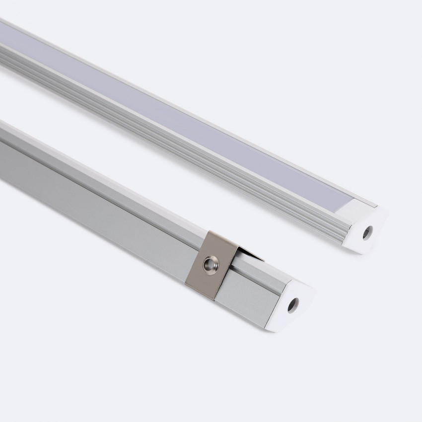 Product van Aluminium Opbouw Hoekprofiel 2m  voor LED strips tot 11 mm