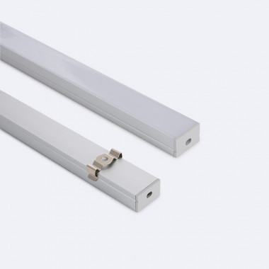 Profilé Aluminium en Saillie 2m Pour Rubans LED jusqu'à 20 mm - Ledkia