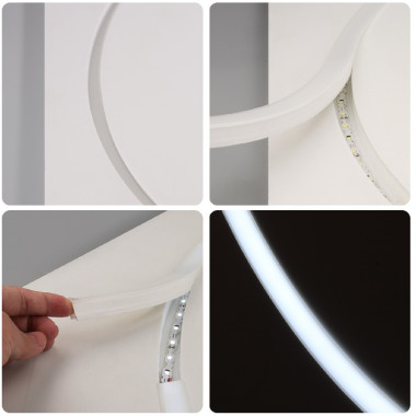 Product van Silicone Buis LED Flex Silicone  voor inbouw tot 8-12 mm 