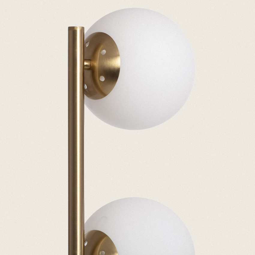 Product van Staande lamp van Metaal en Glas Moonlight Brass 3 Spots 