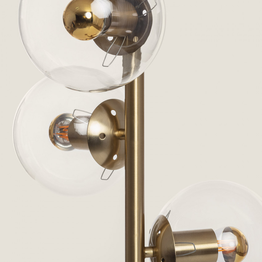 Product van Staande Lamp van Metaal en Glas  Moonlight Clear 3 Spots