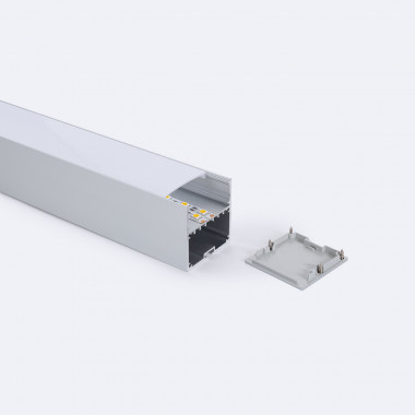 Aluminiumprofil Sixe für Oberflächen und Abhängbar für LED-Streifen bis 45 mm