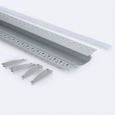 Product of 2m Aluminium Recessed Profile Plasterboard for LED Strips up to 12mm
