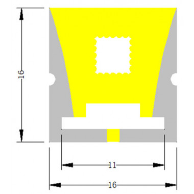 Product of Tubo de Silicona LED Flex Empotrable hasta 8 mm BL1616