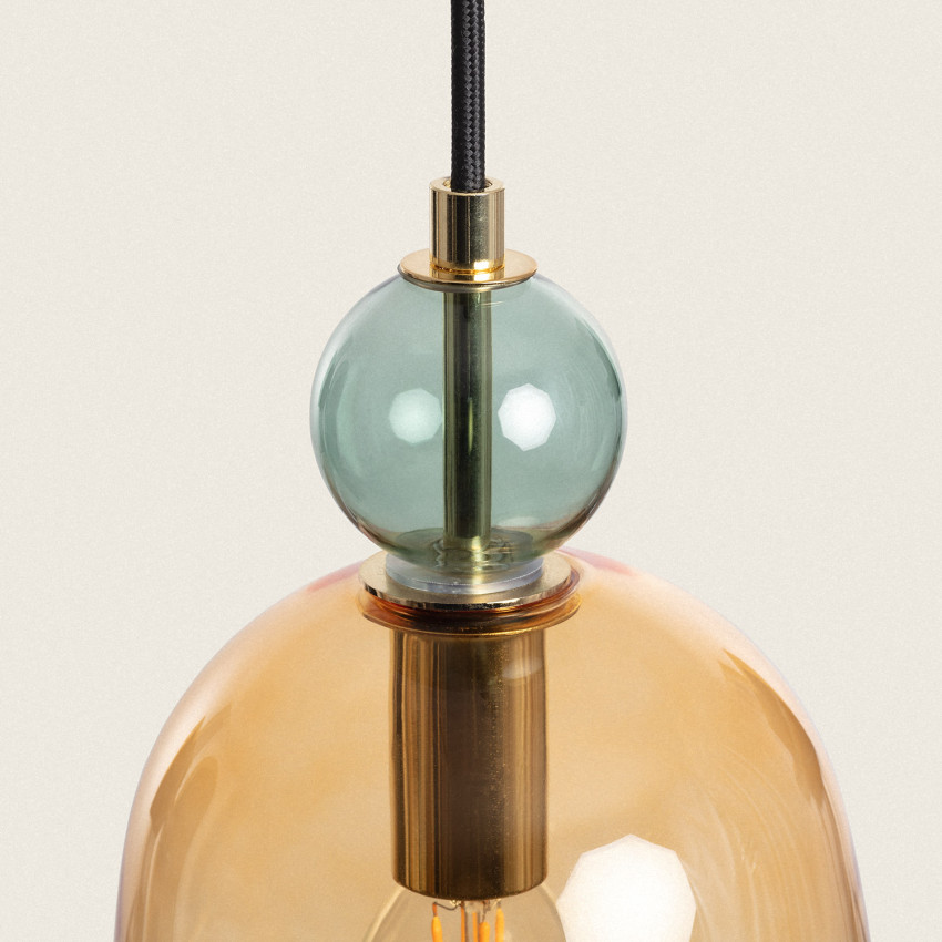 Product van Hanglamp  van Metaal en Glas Mono-Baudelaire