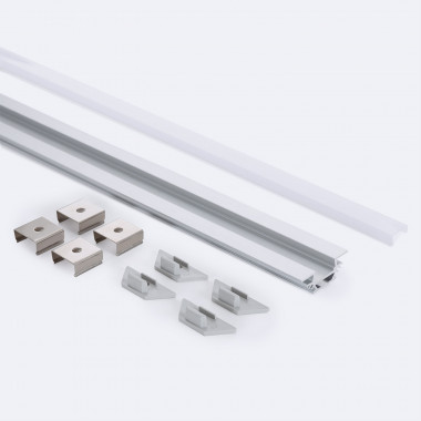 Inbouwprofiel Aluminium Laagprofiel  voor LED Strips tot 11 mm