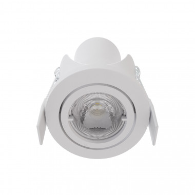Spot Downlight LED 6.5W Orientable Rond Blanc Coupe Ø68 mm