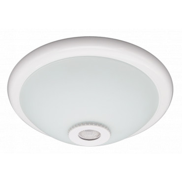 Plafoniera LED Circolare 2x E27 Con Sensore Di Movimento PIR E Design Crepuscolare Ledkia