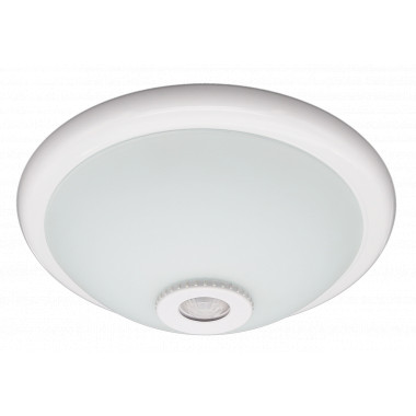 Plafonnier LED Rond 2x E27 avec Détecteur de Mouvement PIR et Crépusculaire