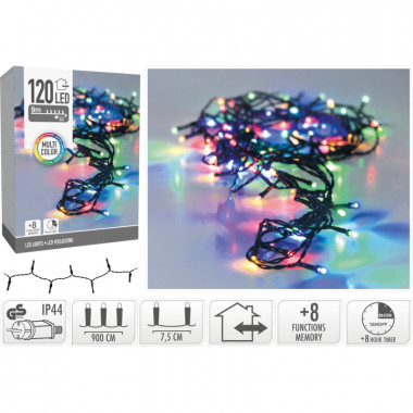 9m Black Cable RGB Outdoor LED Garland