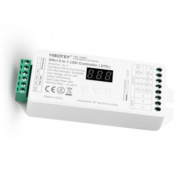 Sterownik Regulacji LED DL-X DALI 5 w 1 DT8 do Taśm Jednokolorowych/CCT/RGB/RGBW/RGBWW/RGBWW 12/24 V DC MiBoxer