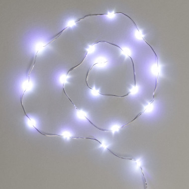 1m Daylight Wire Outdoor LED Garland with Battery