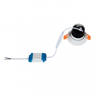 Downlight LED 15W COB Orientabile Circolare Bianco Foro Ø 113mm No Flicker