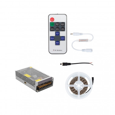 Monochrome LED Strip 10mm Wide with Wireless Controller and Power Supply
