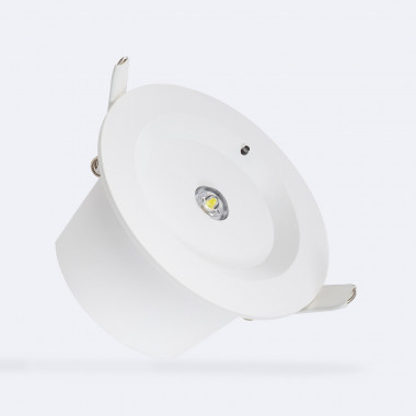 Non Permanent LED Emergency Recessed Light with Ø95 mm Cut Out 120lm