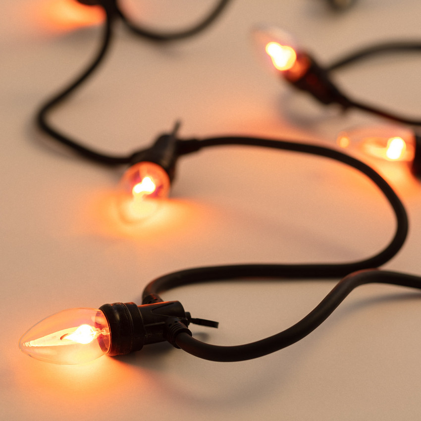 Product van LED-Lampen Slinger voor Outdoor met Vlameffect met  10 E14-lamphouders