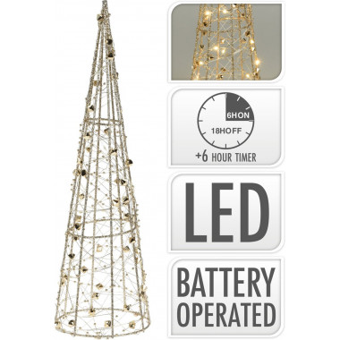 LED-Weihnachtsbaum mit Batterie 60 cm Gylden