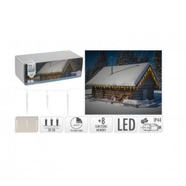 Łańcuch Świetlny LED Zewnętrzny Biała Zimna 7m