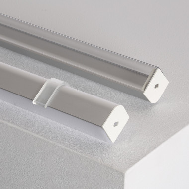 Produit de Profilé Aluminium pour Angle avec Capot Continu pour Ruban LED jusqu'à 20mm