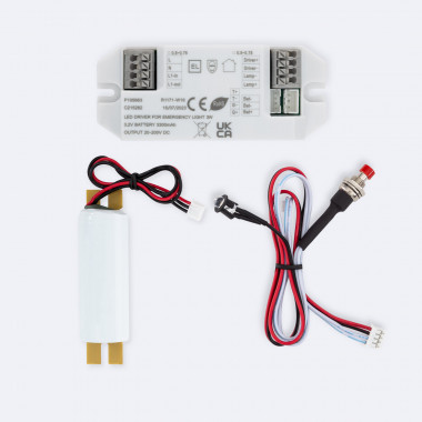 Treiber mit Batterie für LED-Notbeleuchtung 20-200V DC 3W