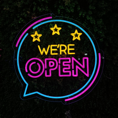 Prodotto da Insegna Neon LED We're Open  