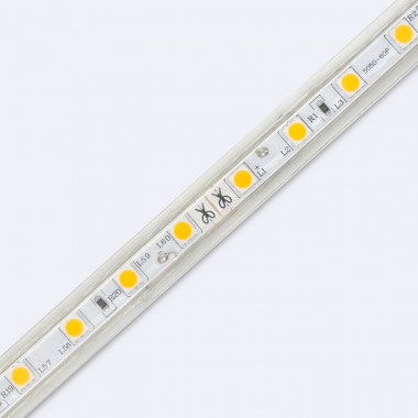 Produkt von LED-Streifen 220V AC 60 LED/m Warmweiß IP65 nach Maß Breite 14mm Schnitt alle 100cm