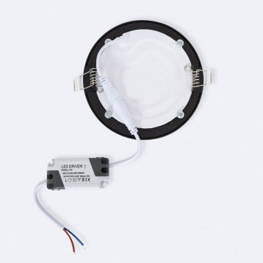 Product van Downlight LED 6W Zwart Rond Zaagmaat Ø 105 mm