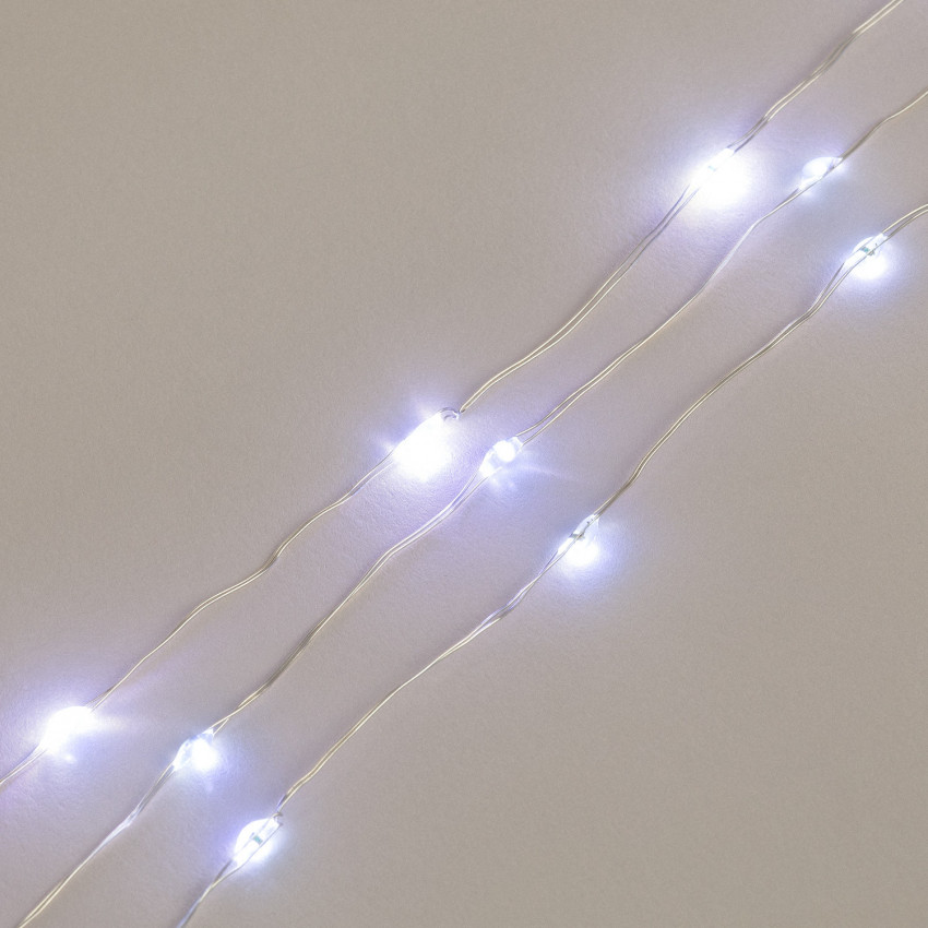 Produkt od 12m Venkovní LED Světelná Girlanda - Řetěz Studená Bílá, Průhledná