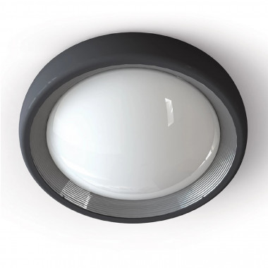 13W Outdoor Round LED Panel Ø245 mm in Grey IP65