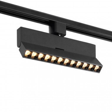 Faretto LED Binario Lineare Monofase 12W Regolabile CCT Selezionabile No Flicker Elegant Optic Nero