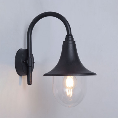 Crook Outdoor Wall Lamp in Black