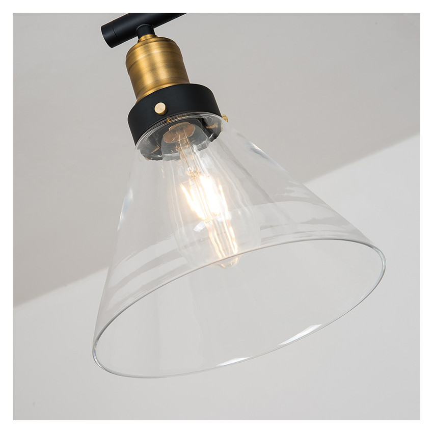 Product of Factory Glass 3 Spotlight Ceiling Pendant Lamp 
