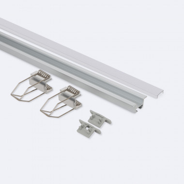 Profilé Aluminium Encastré Plafond avec Clips 1m pour Rubans LED