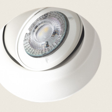 Product van Downlight Ring Pleisterwerk/Pladur integratie Rond voor LED-lamp GU10 Zaagmaat Ø 90 mm Trimless Verstelbaar