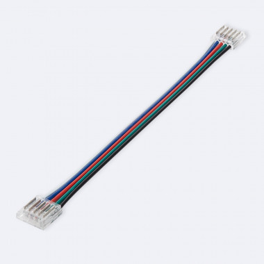 Dubbele Hippo Connector met Kabel voor LED Strip RGBW 12/24V DC SMD IP20 Breedte 12mm