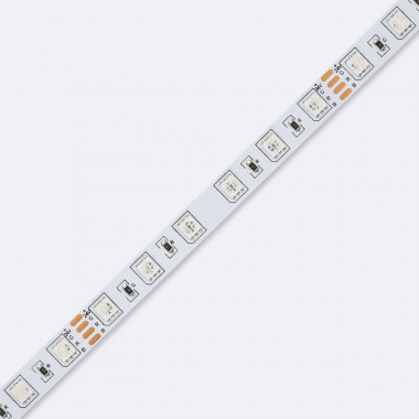 Product van LED Strip RGB 24V DC SMD5050 60LED/m 5m IP20 Breedte 10mm te knippen om de  10cm 