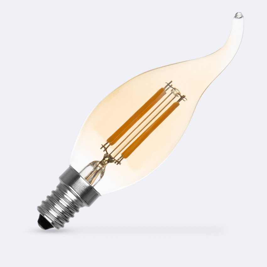 Product van LED Lamp Filament Dimbaar E14 4W 470 Im T35 Gold