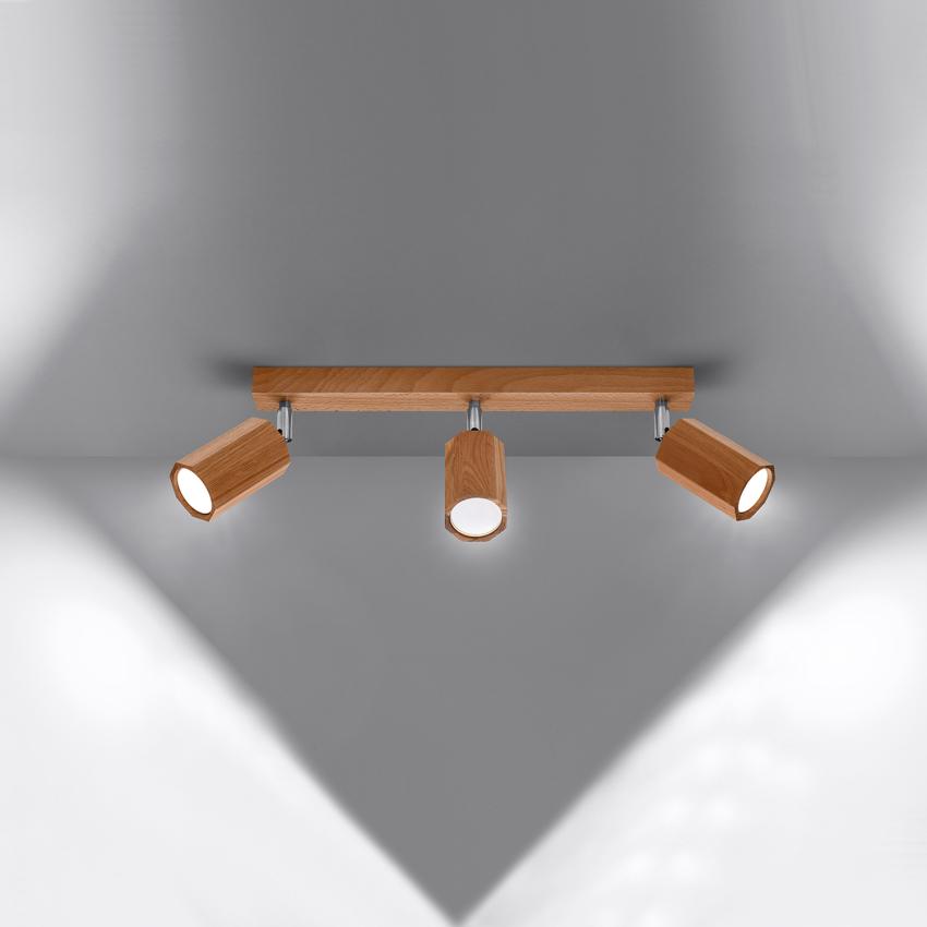 Product of Zeke 3 Wooden Ceiling Lamp SOLLUX