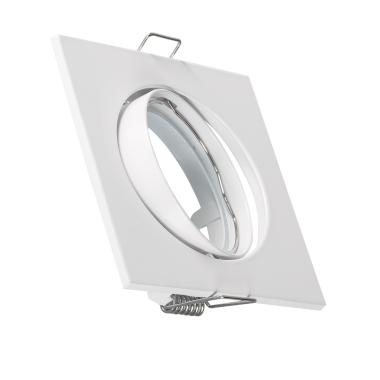 Downlight-Ring Eckig Schwenkbar für LED-Glühbirne GU10 / GU5.3 Ø 72 mm