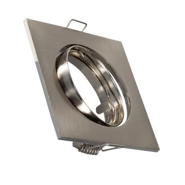 Portafaretto Downlight Quadrato Basculante per Lampadina LED GU10 / GU5.3 Foro Ø 72 mm