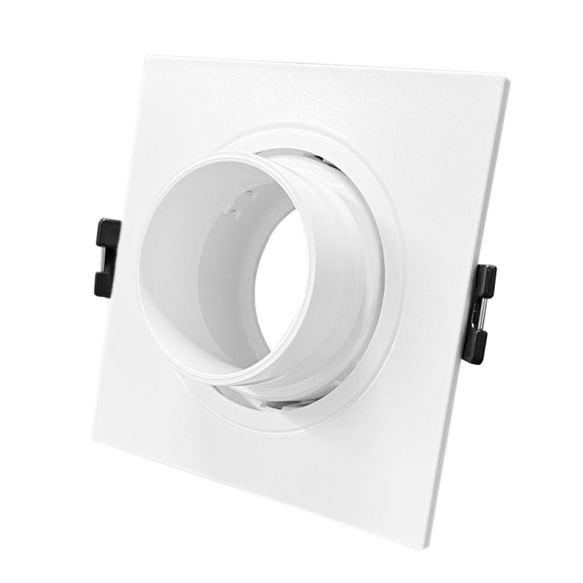 Product van Downlight Ring Vierkant Kantelbaar met Laag UGR voor LED Lamp GU10 / GU5.3 Zaagmaat Ø75 mm Suefix