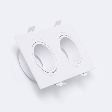 Obudowa Downlight Kwadratowa Biała dla dwóch Żarówek LED GU10/GU5.3 Wymiary 73x173mm