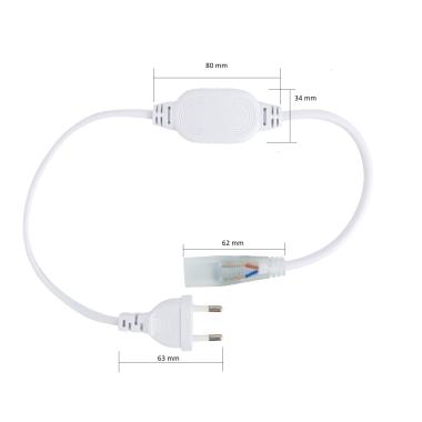 Produkt od Napájecí Kabel pro LED Pásek 220V AC IP67 Střih Každých 25cm/100cm