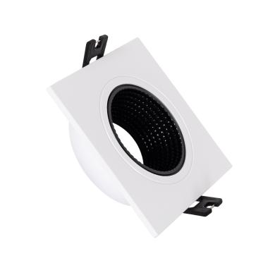 Portafaretto Downlight Quadrato Basculante per Lampadina LED GU10 / GU5.3 Foro Ø80 mm